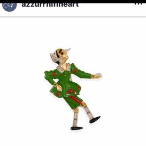 Pinocchio Brooch , enamel, reinstone, from the 30’40’s or 50’s excellent state,